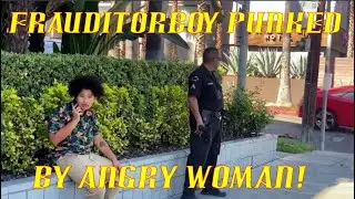Frauditorboy Almost Gets Clocked by Young Woman on the Sidewalk!