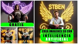 Crea imagenes 3D con nombres con Ai totalmente #GRATIS con el creador de #bing ai microsoft TUTORIAL
