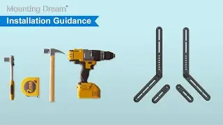 How to install universal soundbar bracket with TV bracket?Guidance with MD5420-021 by Mounting Dream