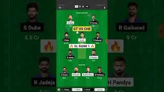 GT vs CHE Dream11 Prediction | GT vs CSK Dream11 Team Of Today Match | che vs gt IPL 2023 #shorts