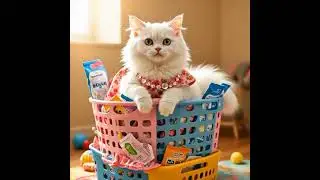 White Cat's Fashion Fails & Funny Chaos 🐾 #funny #trending #cats #cute #aicat #catstory #cataistory