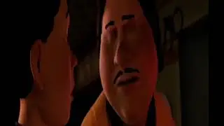Guy eating then running away meme