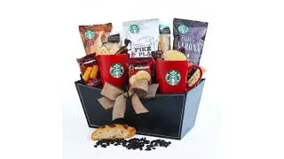 BEST Valentines Day Reviews! Starbucks Coffee and Teavana Tea Extravagant Gift Basket. A Succulen..