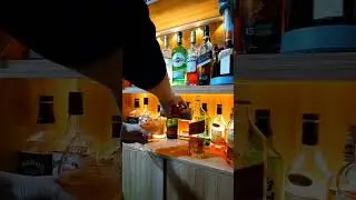 Whisky mixed with Sparkling Peach & Orange Tea ( Johnnie Walker Red Label )