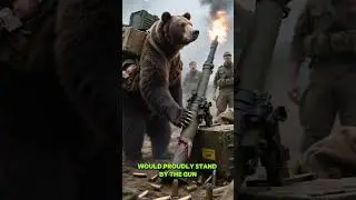 WWII era, Syrian brown bear Wojtek with Polish soldiers, #ww2 #fyp #shorts