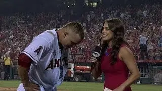 HOU@LAA: Trout discusses his walk-off homer, win
