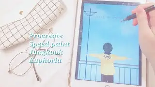 PROCREATE Digital Drawing- Jungkook Euphoria ☁️❄️🌻