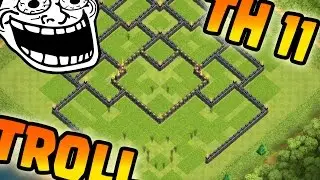 TH11 TROLL/TEASER BASE! BASE TROLL MUNICIPIO 11! Clash of Clans - OhGamer