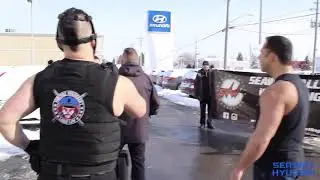 That escalated QUICK! From a car video to a wrestling match!!