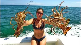 LOBSTER Catch and COOK! Crispy Wontons with Florida Lobster!