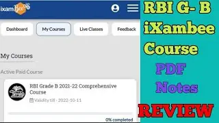 RBI Grade B ixambee Course PDF notes review, Buy or not ixambee RBI Gr B 2023 #selfstudy
