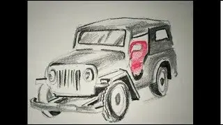 How to draw jeep for beginners kids