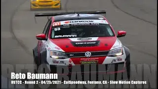 USTCC Rd 2 - CalSpeedway SloMo- 04/25/2021 - Driver: Reto Baumann / Car: #53 VW Jetta 2.0 GLI DSG