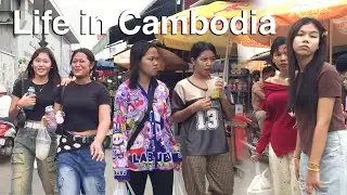 Life in Cambodia In urban areas, near factories, in markets, in villages, on the streets