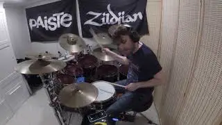 Bruce Dickinson (Skunkworks) - Space Race - One take drum cover