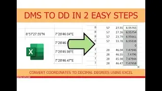 How to Convert Degrees Minutes & Seconds (DMS) to Decimal Degrees (DD) Using EXCEL