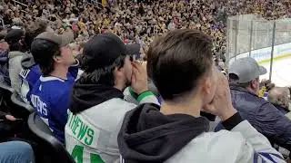chrowd chants let's go bruins and leafs fans go leafs go