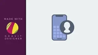 Gravit Designer Howto #6 - Flat phone contact icon