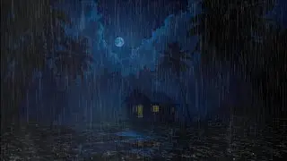 Cinematic Tropical Cabin Rain 🌙 Perfect for Sleep & Relaxation