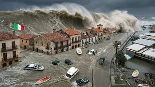 ITALY IN CRISIS: Cyclone Harry Floods Sicily, Homes Submerged, Roads Destroyed, Cities Paralyzed