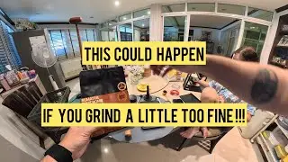 Flair 58 : Espresso workflow. Don&rsquo;t make this mistake.  Grind a little too fine!!! #insta360 #coffee