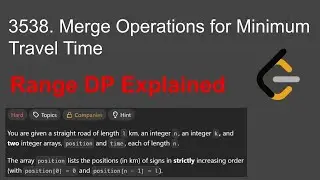 3538. Merge Operations for Minimum Travel Time