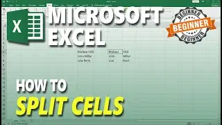 Microsoft Excel How To Split Cells