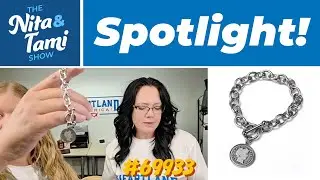 8K 69933 Barber Silver Dime Toggle Bracelet
