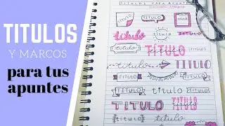 TÍTULOS bonitos para decorar cuadernos | TÍTULOS PARA APUNTES SIN LETTERING- PORTADAS PARA CUADERNOS