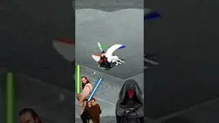 Qui-Gon-Jinn and Obi-Wan vs Darth Maul (SWGB) #Shorts