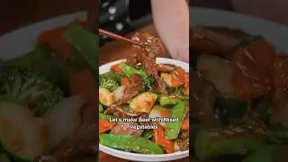 Beef with Mixed Vegetables JUST like my parent&rsquo;s Chinese Takeout! #shorts #beef #recipe