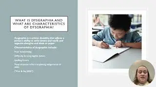 Reading and Writing Disability Webinar