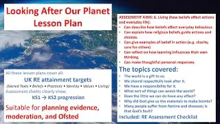 Looking After Our Planet Primary School RE Lesson Plan. #christianitylessonplan #teachingresource