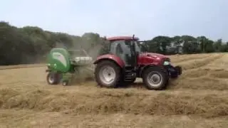 Case Maxxum 115 and Mchale 5500 round baler