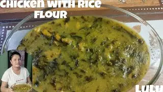 Pitha guri di Murgi mangxo ll Chicken with rice flour ll Easy and delicious recipe
