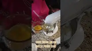Sour Cream Cream Cheese Pound Cake #shorts