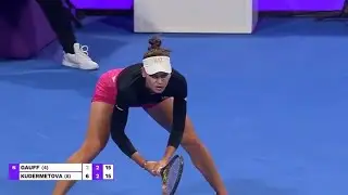Veronika Kudermetova wins 🎊🎉🎈 beats Cori Gauff WTA Doha Live Tennis Coverage #🎾 #Doha