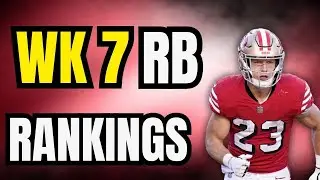 Week 7 RB Rankings Fantasy Football + Tier List + Waiver Wire | Christian McCaffrey