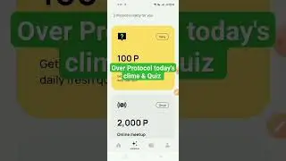 Over Protocol Quiz Answer | Over Protocol Clime points today's | Over Protocol Earn Points #shorts