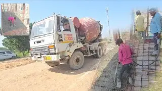 Slope Casting done with Rmc concrete 