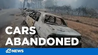 Camp Fire: Burned, abandoned cars after thousands flee Butte County wildfire