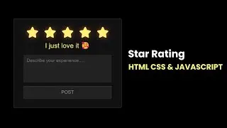 Star Rating Using HTML CSS and JavaScript | Rating System