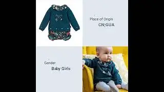 Custom Fashion High Quality Cute Organic Baby Girl Clothing Set