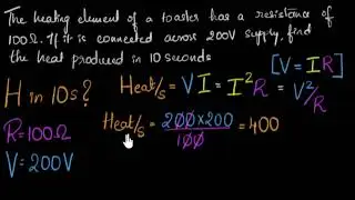 Solved example - Calculating power & heat dissipated