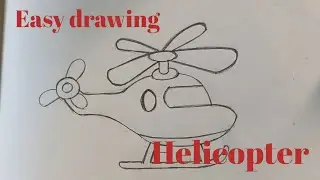 How to draw a helicopter step by step/ easy drawing of helicopter 