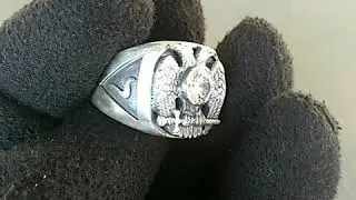 Sterling Silver Masonic Ring Scottish Rite 32nd Degree Ring