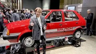 近藤真彦、40年ぶりの再会🚗✨「マッチのマーチ」🚙💫が街に帰ってきた۔#近藤真彦#マッチのマーチ#初代マーチ#名車復活۔۔