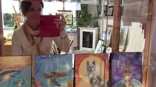 Original artwork for the Archangel Animal Oracle Card deck by Marjolein Kruijt. Author Diana Cooper