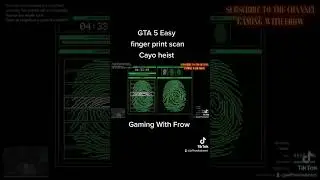 GTA5 easy fingerprint scan Cayo Heist #gta5 #gaming #videogames #gamingwithfrow