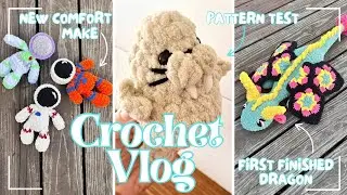 Crochet Vlog | This Weeks Makes | African Flower Dragon | Astronaut Bub | Skipper the Seal
